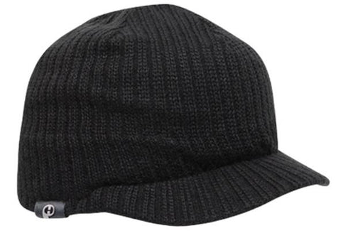 Pacific Headwear Knit Beanie With Visor (617K), Color 'Black'